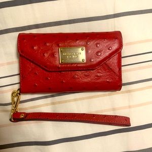 MICHAEL KORS Red Leather Wallet